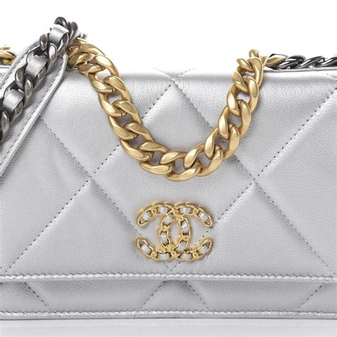 chanel woc silver chain|chanel wallet on chain.